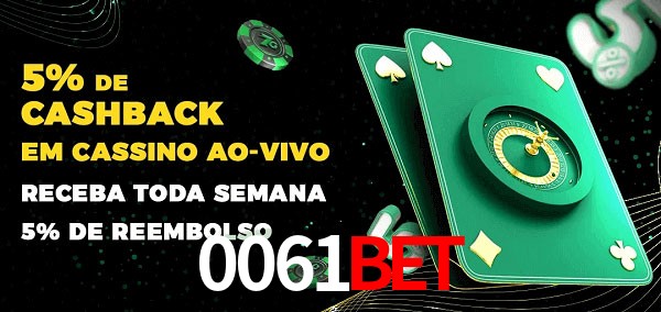 Promoções do cassino ao Vivo 0061bet